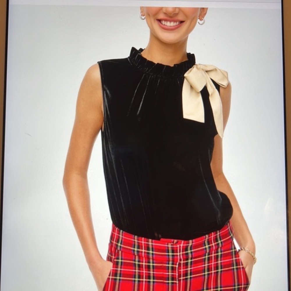 NWT Black Velvet Top